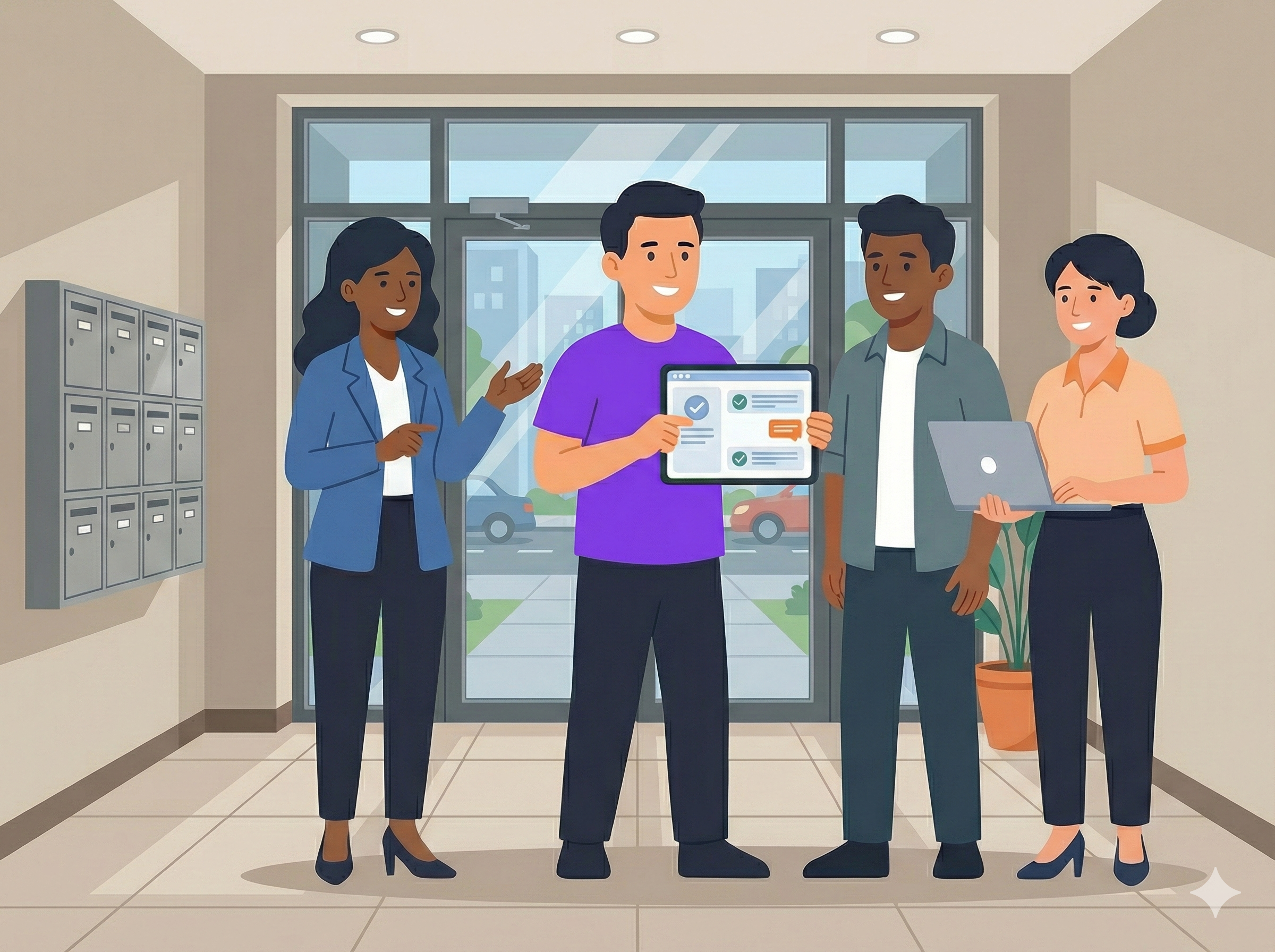 Conseil syndical gérant une copropriété