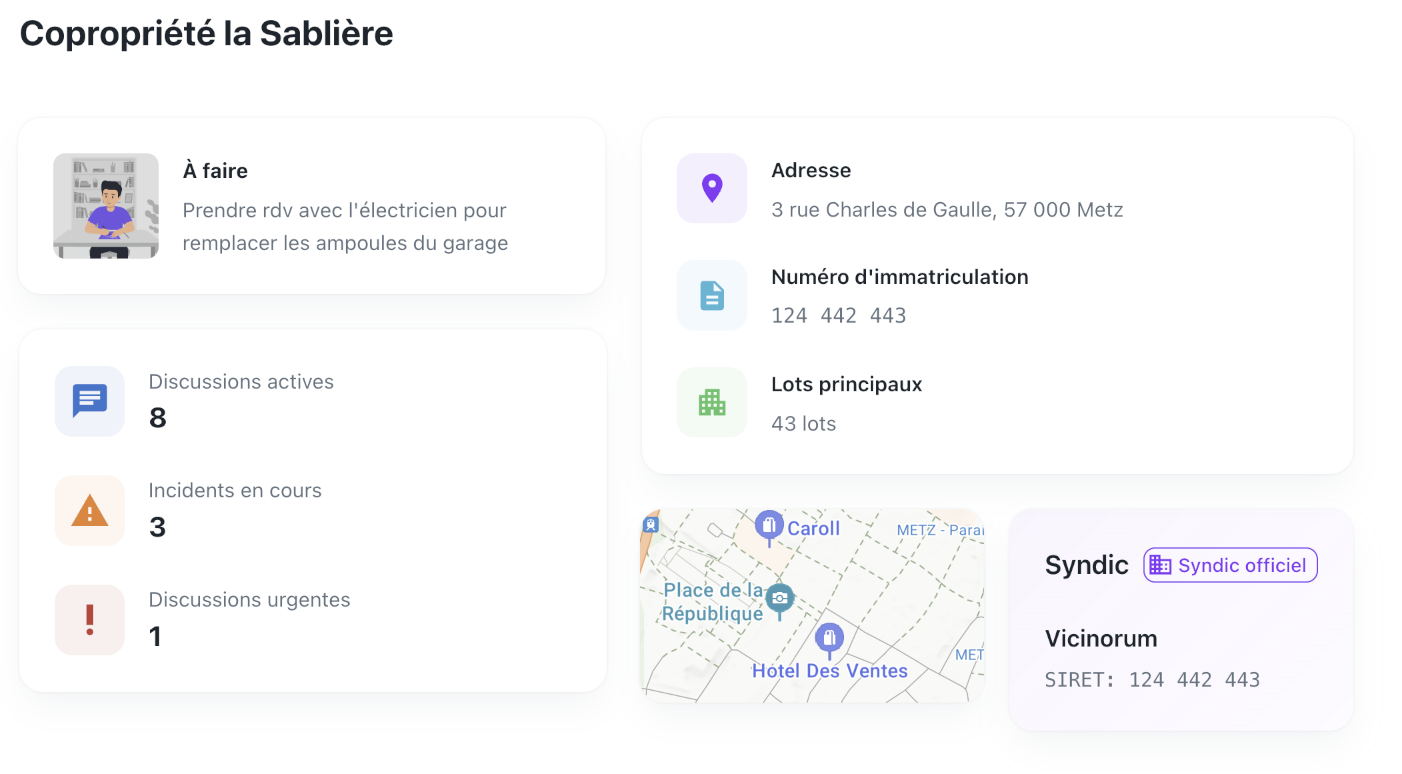 Interface de gestion des demandes